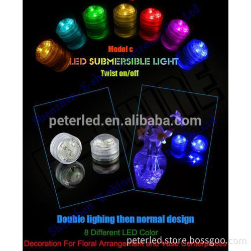LED diamond submersible light waterproof color change round&flower